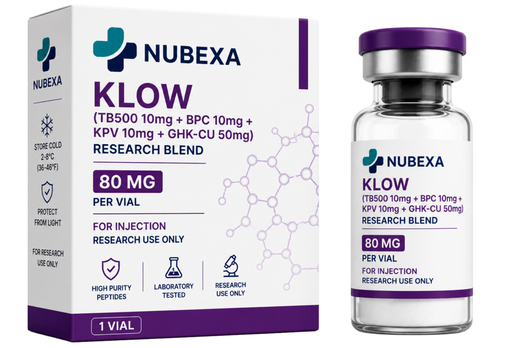 Nubexa Klow Research Blend (TB-500 + BPC-157 + KPV + GHK-Cu)
